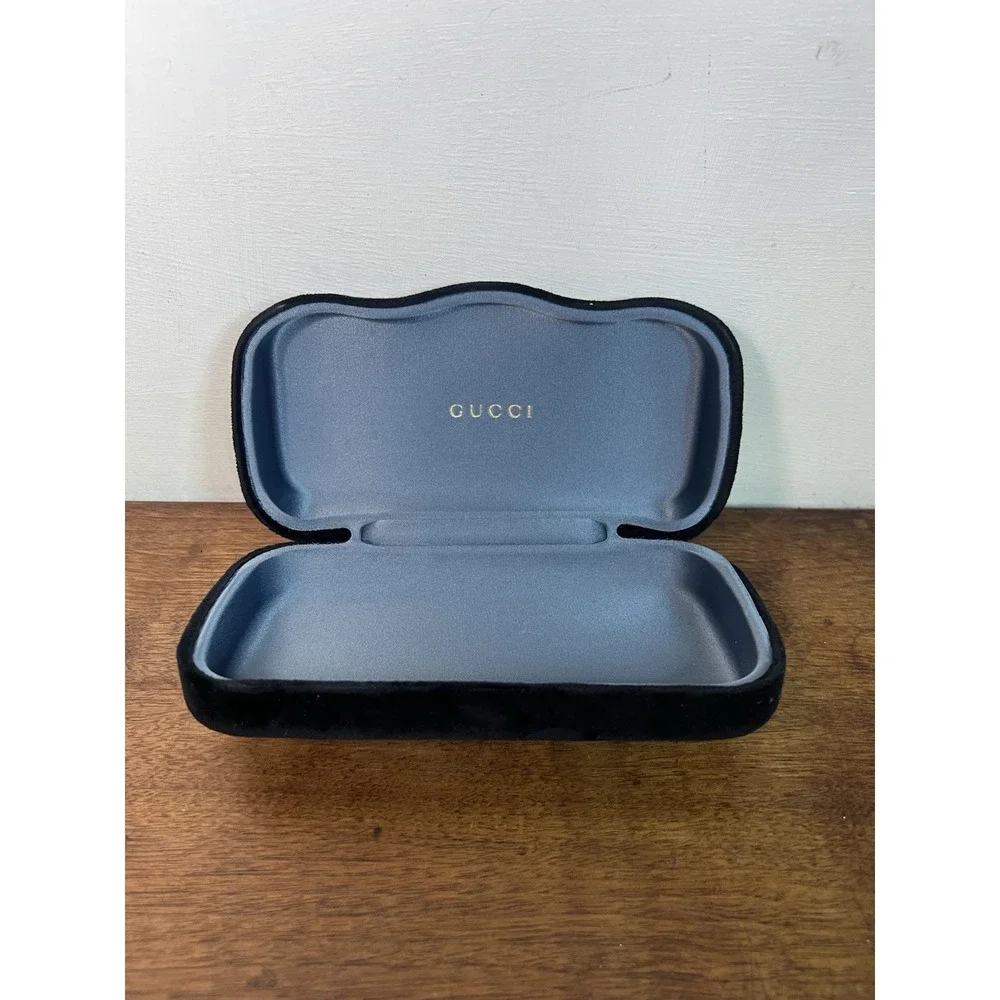 As Is-very Light Wear-gucci Glasses Box Black Velvet Dark Blue Case Only Replace